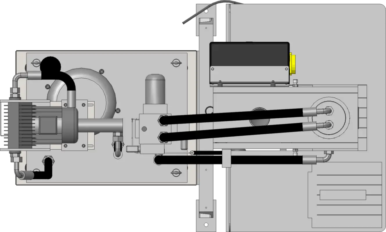 Model of paving stone splitter - top view