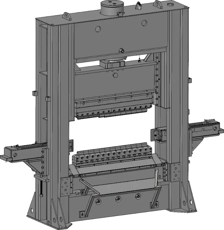 Cut (sawn) stone slab splitter model - perspective