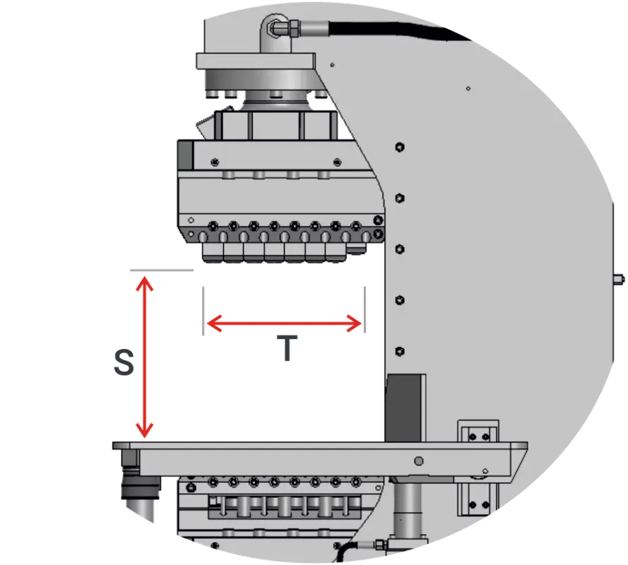 SLG series stone splitter - tool dimensions