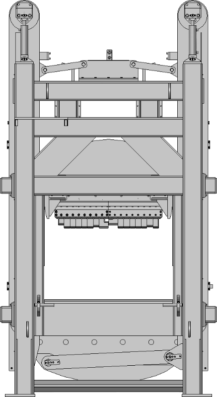 Large stone blocks splitter (guillotine) model - front