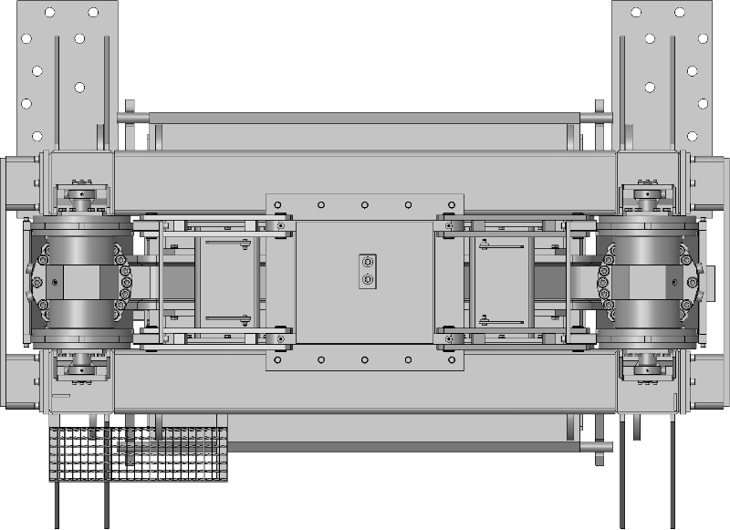 Large stone blocks splitter (guillotine) model - top